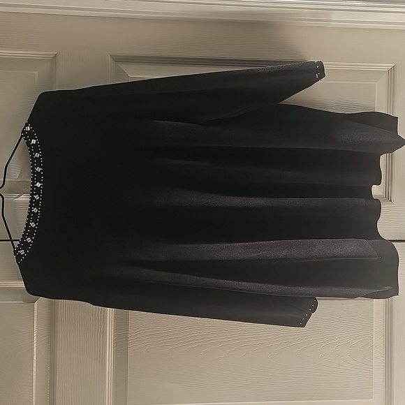 Vintage Coldwater Creek Black Long Sleeve Sweater W Beaded Bodice 1X - Picture 7 of 13